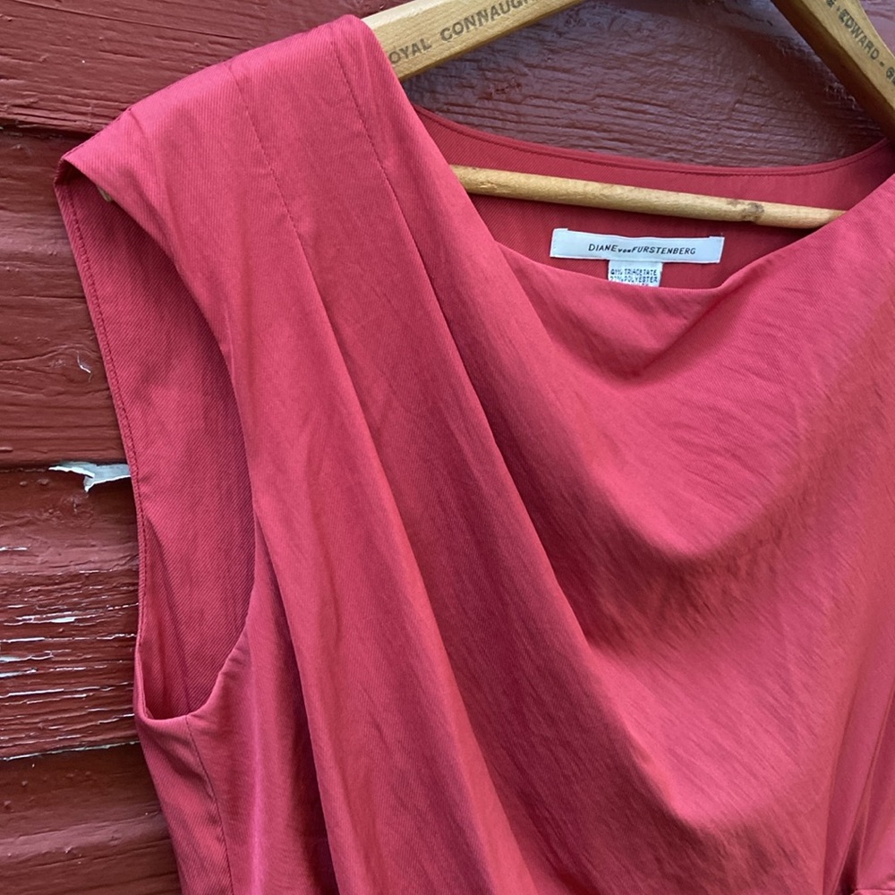 Diane Von Furstenberg Tamara Dress in Cayenne Women’s Size 8 - Picture 7 of 13